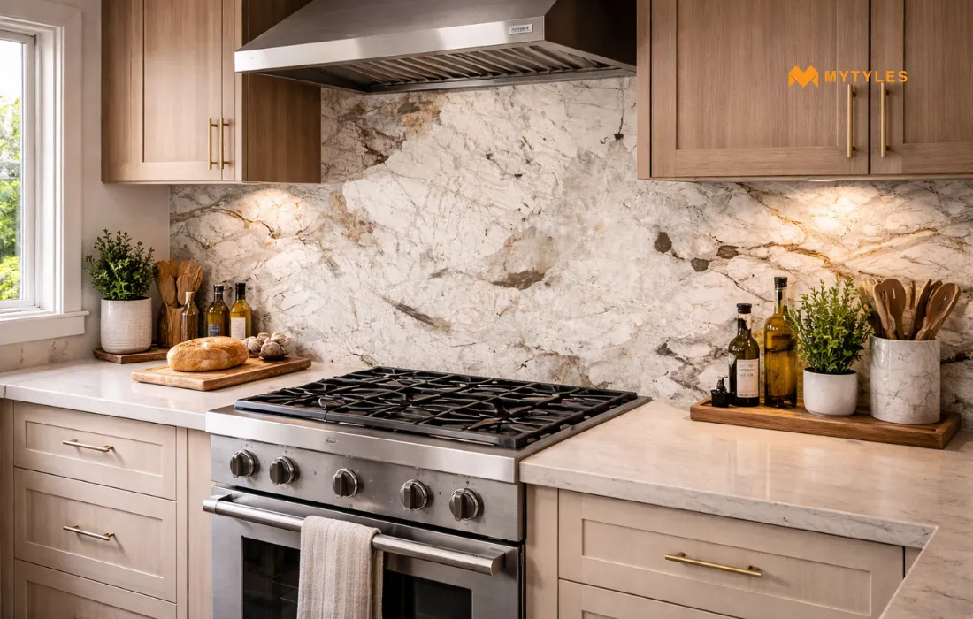 Granite Wall Tile in Kitchen